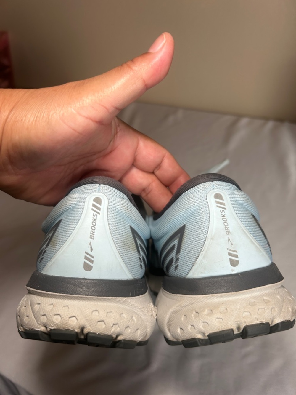 Brooks Ghost 13 Light Blue Running Athletic Shoes Size 8.5 - Picture 5 of 16